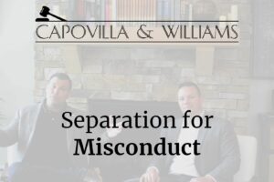 Separation for misconduct