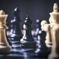 strategic decision and strategic move concept with chess